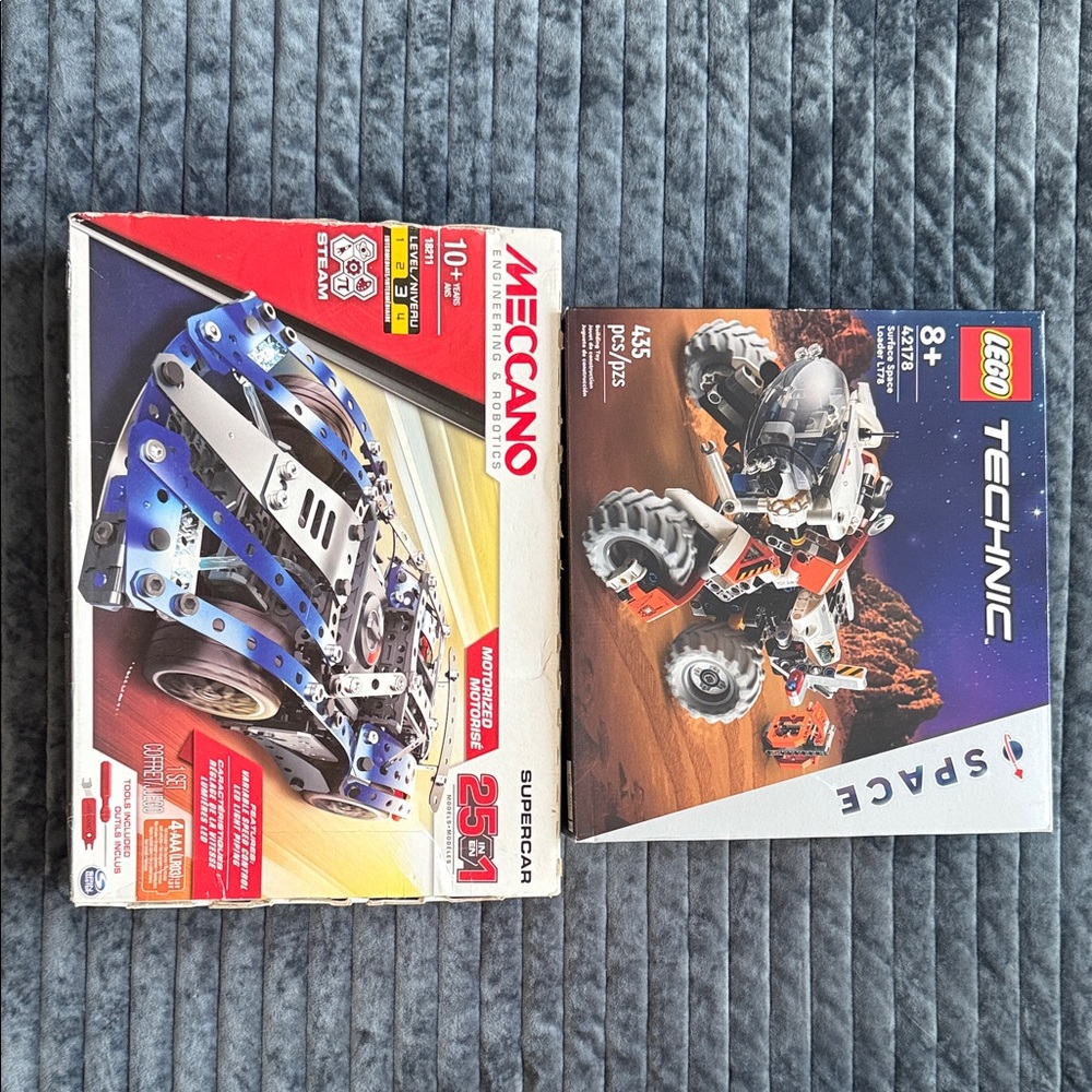 mecca Blue and Silver Supercar Metal Construction Kit